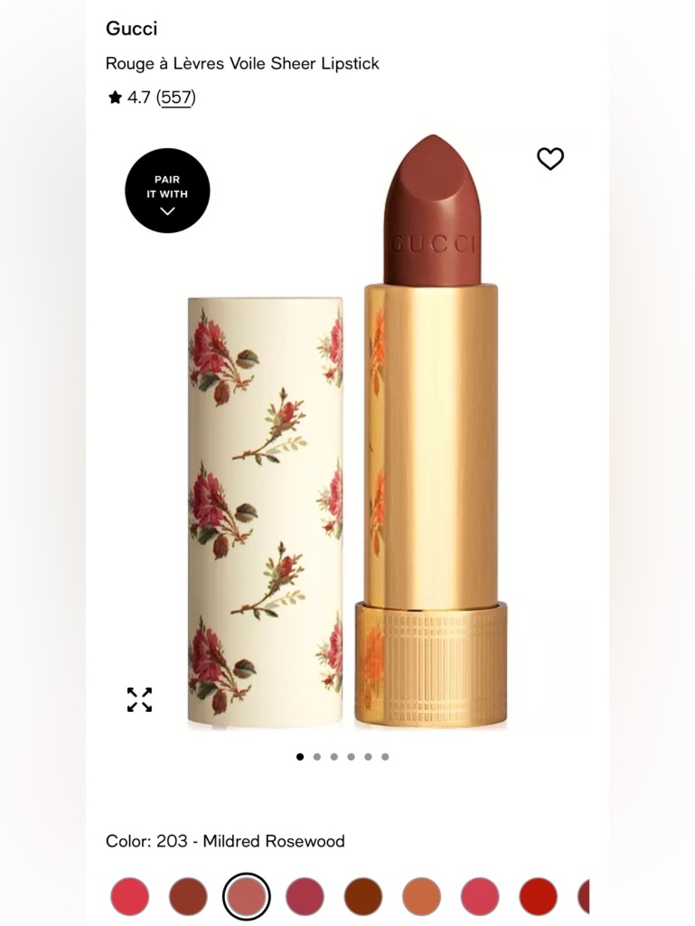 Gucci Mildred Rose lipstick